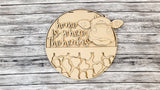 Home Is Where the Herd Is Cow Door Hanger DIY Unfinished Kit