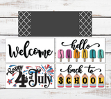 DIY Hanging Flower Hanger Interchangeable Welcome Sign SVG