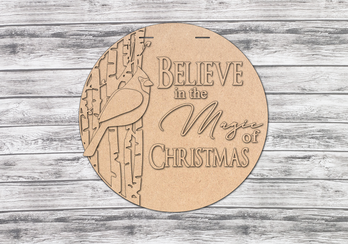 Believe Cardinal Door Hanger - LEVEL 1