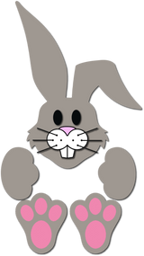 Big Bunny Porch Leaner Accent SVG