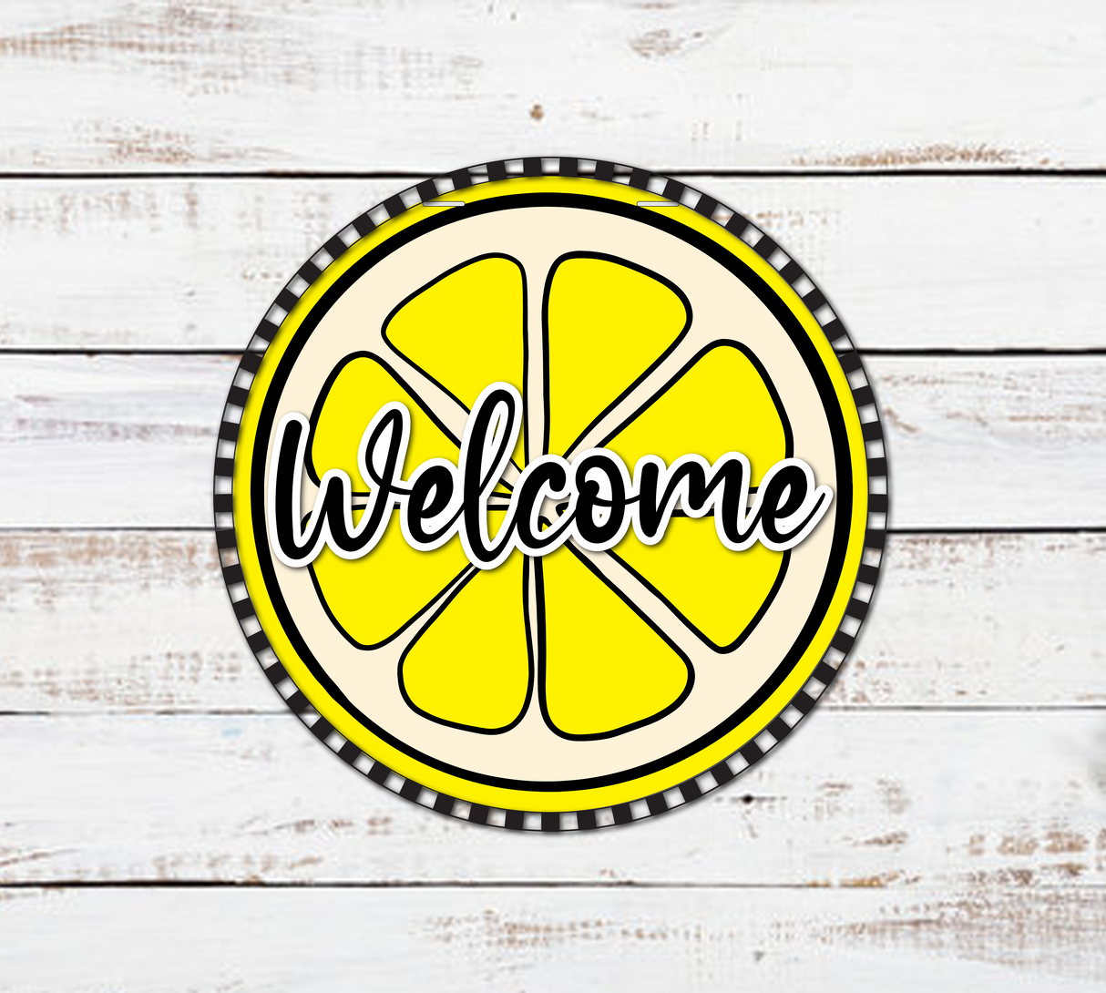Giant Welcome Lemon Door Hanger DIY Unfinished Kit