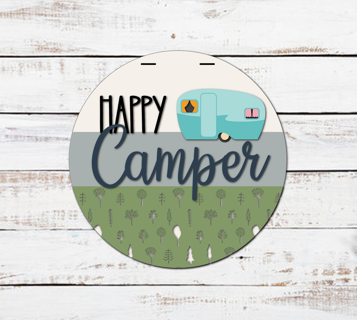 Happy Camper Door Hanger - Lvl 2