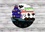 Happy Halloween Haunted Mansion Door Hanger - LEVEL 1