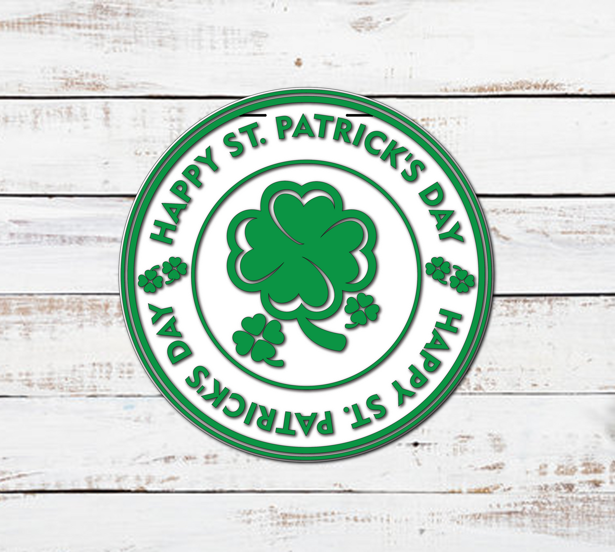 Happy St Patrick's Day Round Rings Door Hanger - Lvl 1