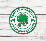Happy St Patrick's Day Round Rings Door Hanger - Lvl 1