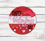 Happy Valentine's Day Hanging Hearts Door Hanger - LEVEL 1