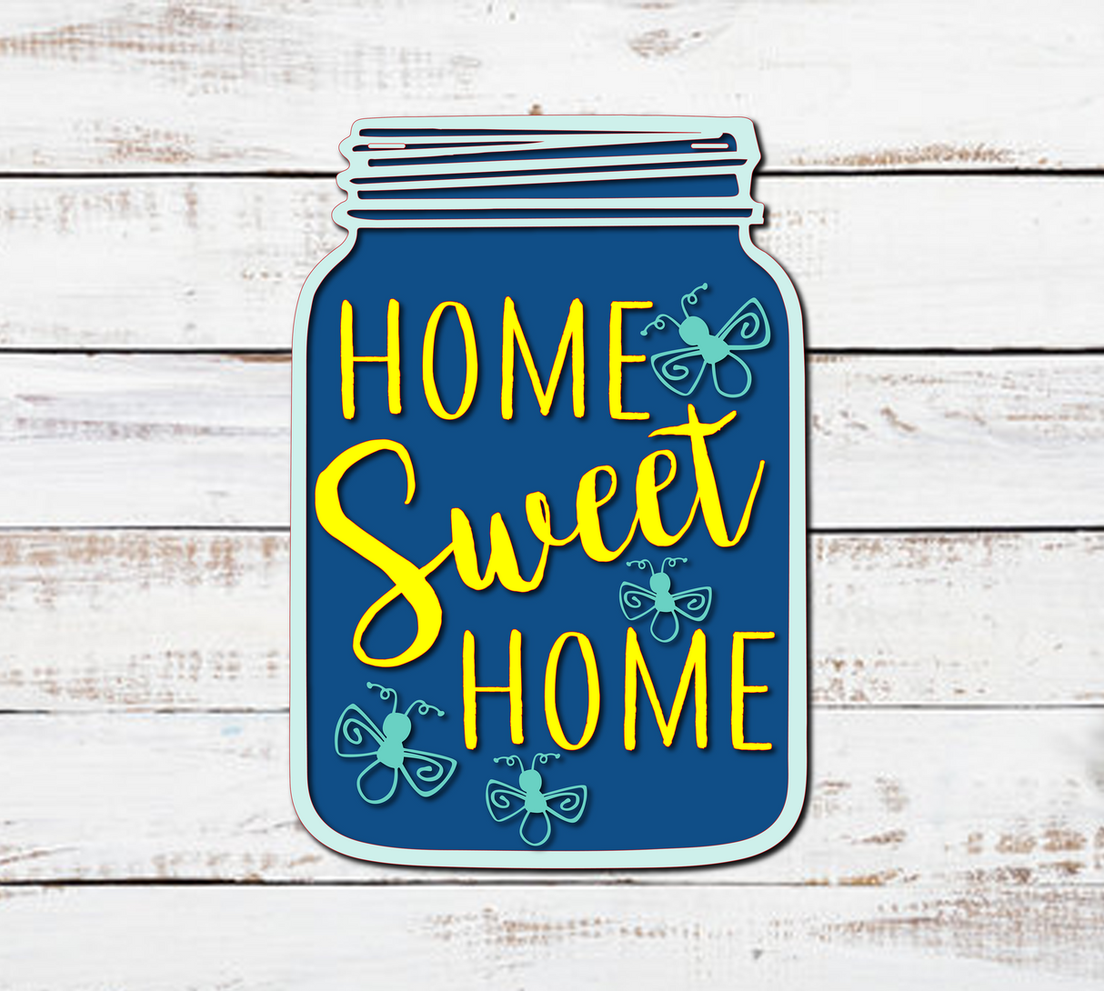Home Sweet Home Fireflies Mason Jar Door Hanger - Lvl 1