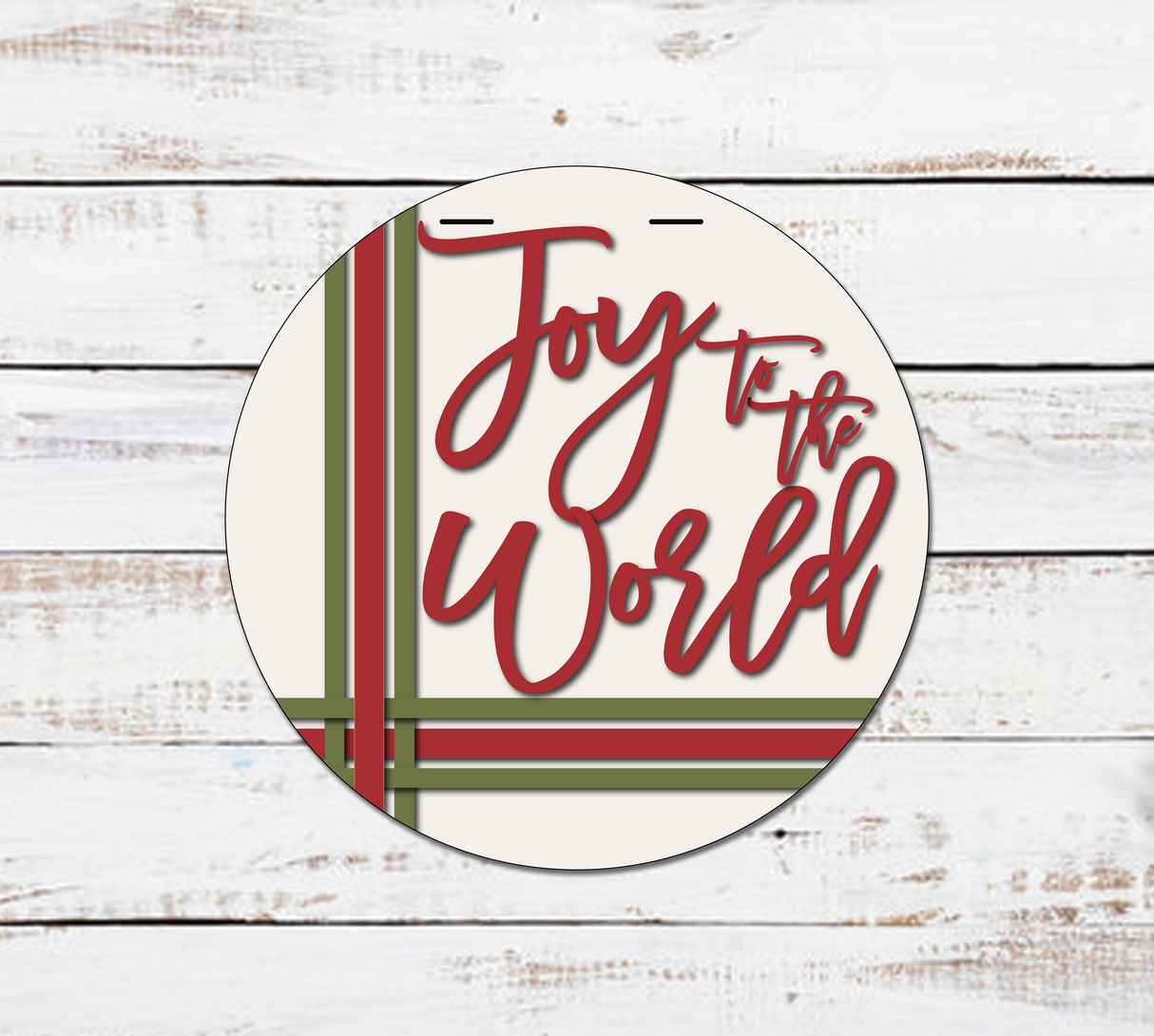 Joy to the World Stripes Door Hanger SVG