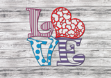 LOVE Stacked Door Hanger - LEVEL 1