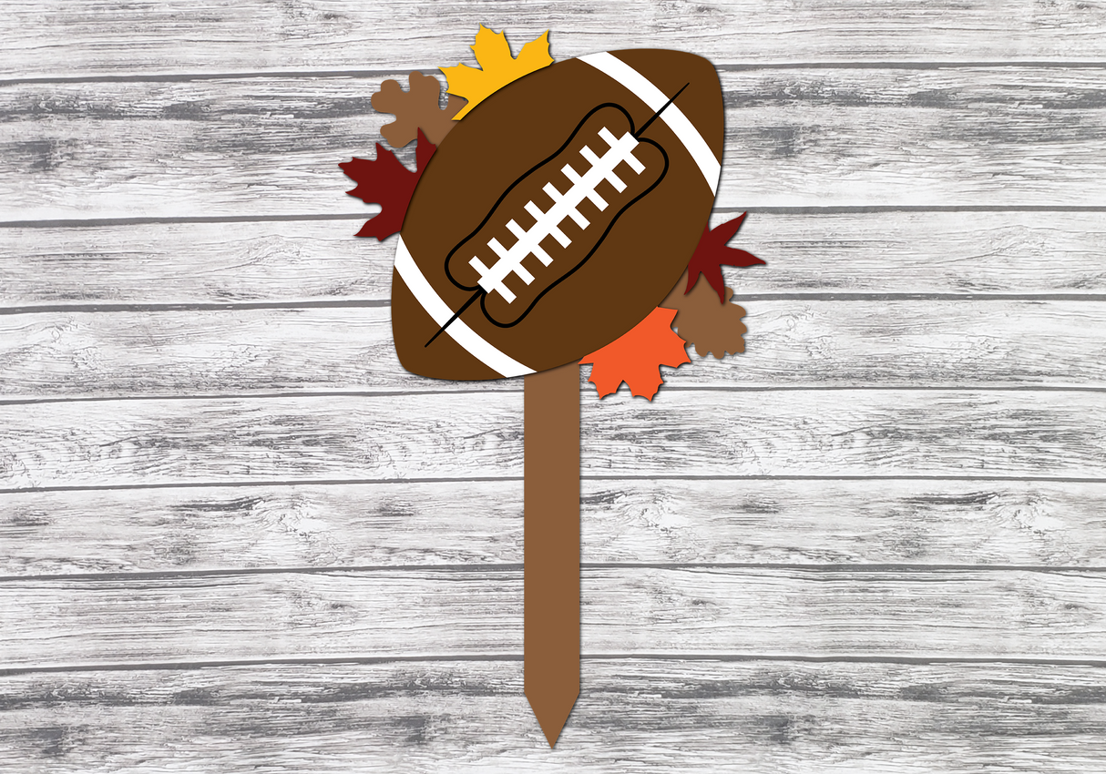 Fall Football Plant Stake SVG