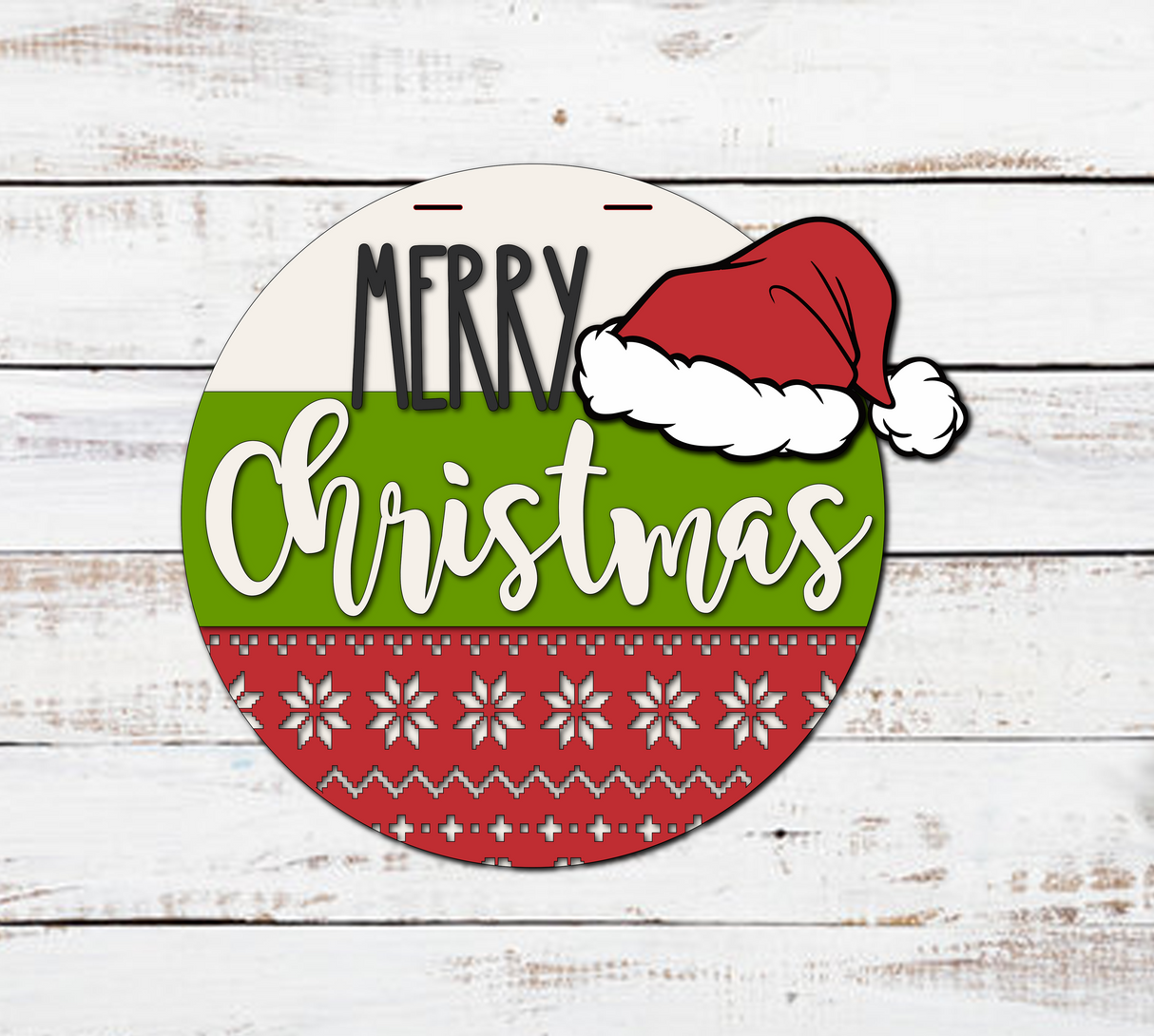 Merry Christmas Santa Hat and Sweater SVG