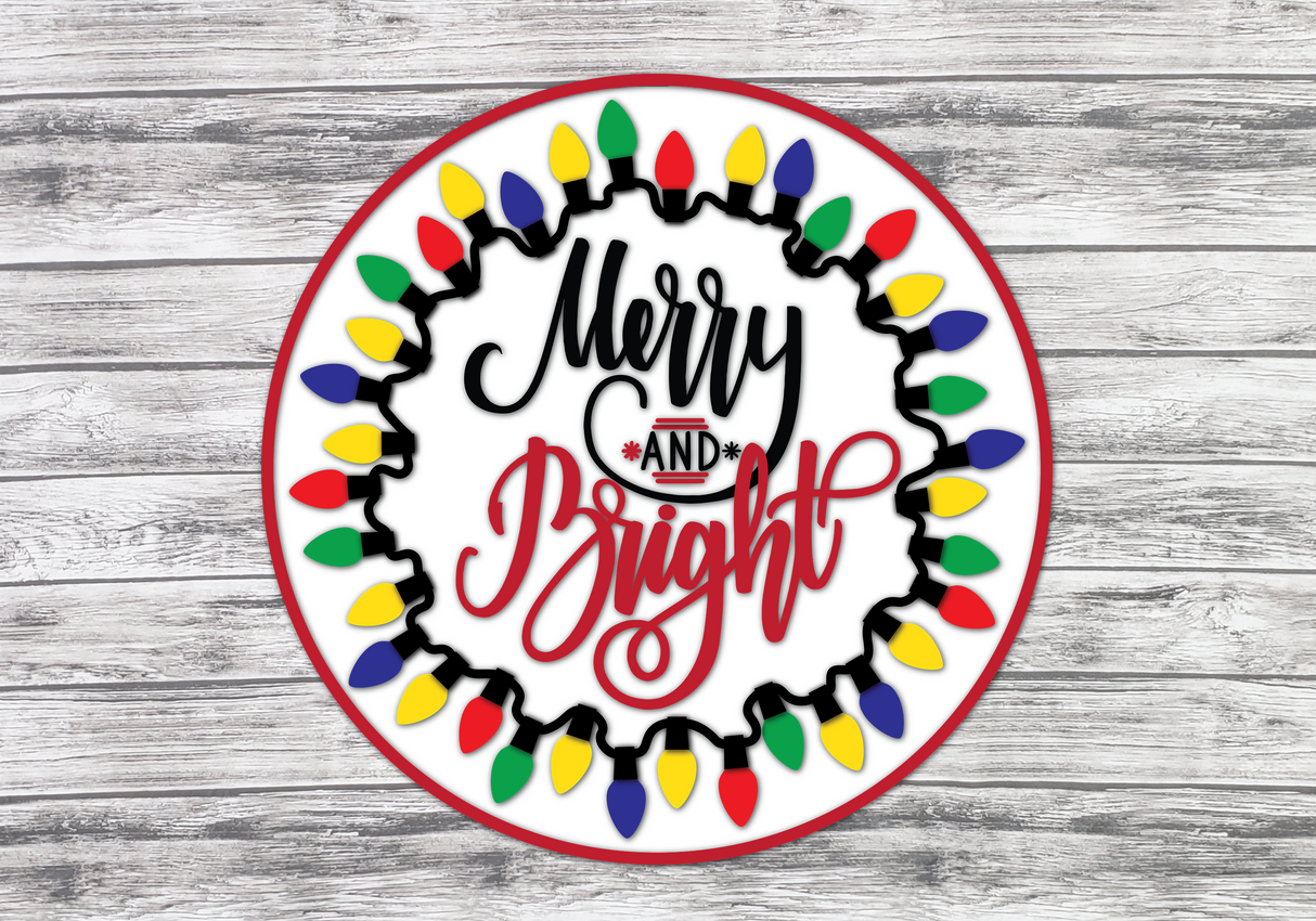 Merry & Bright Lights Door Hanger - LEVEL 2