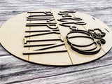 hello PUMPKIN 18inch Door Hanger Unfinished Kit