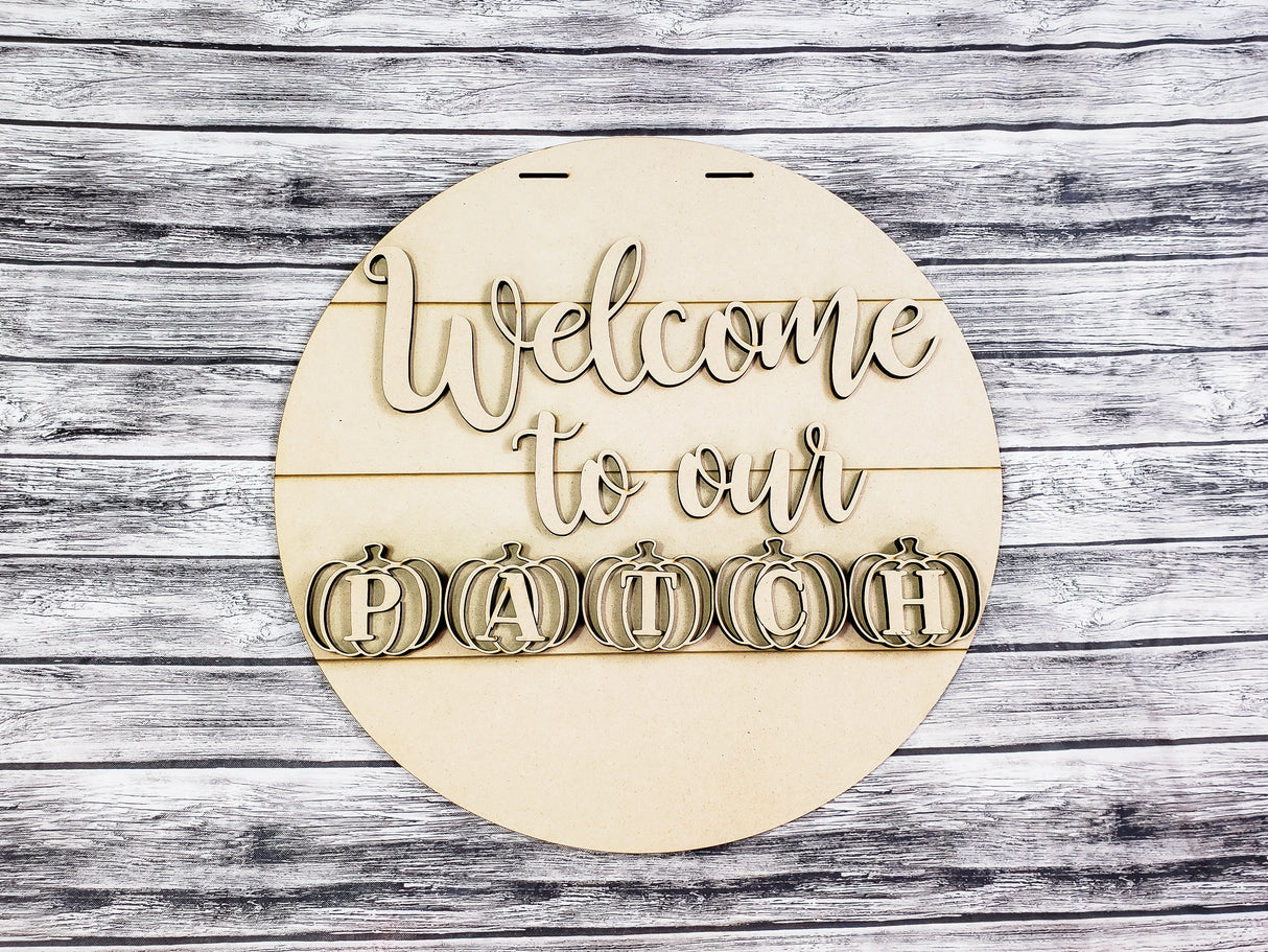 Welcome to our Patch Pumpkins Door Hanger - LEVEL 2