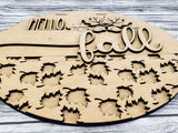 Hello Fall Leaves Door Hanger - LEVEL 2
