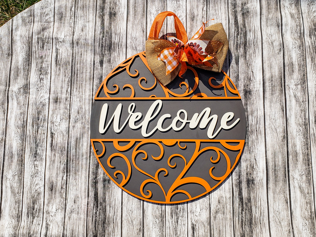 Welcome Flourish Door Hanger - Lvl 1