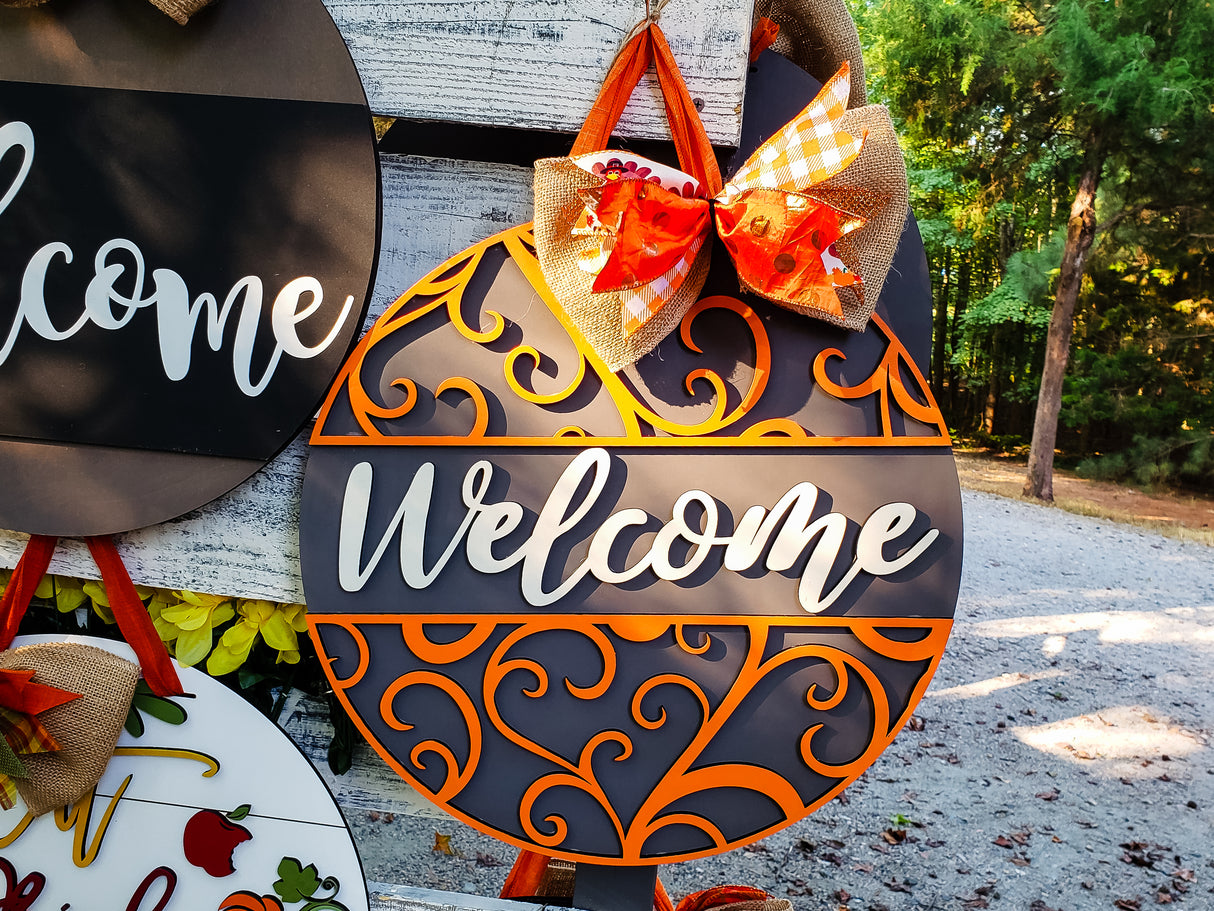 Welcome Flourish Door Hanger - Lvl 1