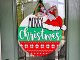 Merry Christmas Santa Hat and Sweater Door Hanger - LEVEL 1