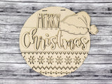 Merry Christmas Santa Hat and Sweater Door Hanger - LEVEL 1