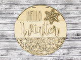 HELLO Winter Snowflake Door Hanger - LEVEL 1