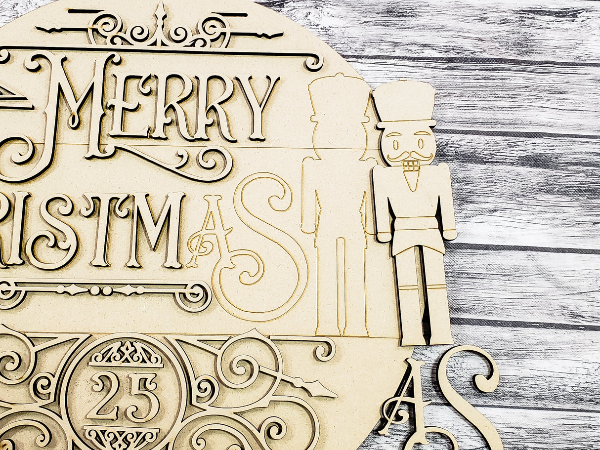 Merry Christmas Nutcracker Door Hanger - LEVEL 3