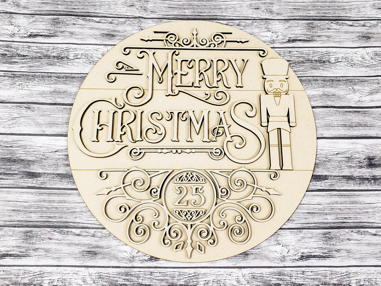 Merry Christmas Nutcracker Door Hanger - LEVEL 3