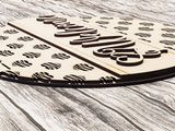 Welcome Scribble Heart Pattern Door Hanger - LEVEL 1