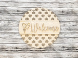 Welcome Scribble Heart Pattern Door Hanger - LEVEL 1