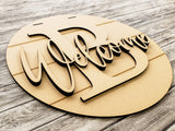 Monogram Welcome Door Hanger Unfinished Kit
