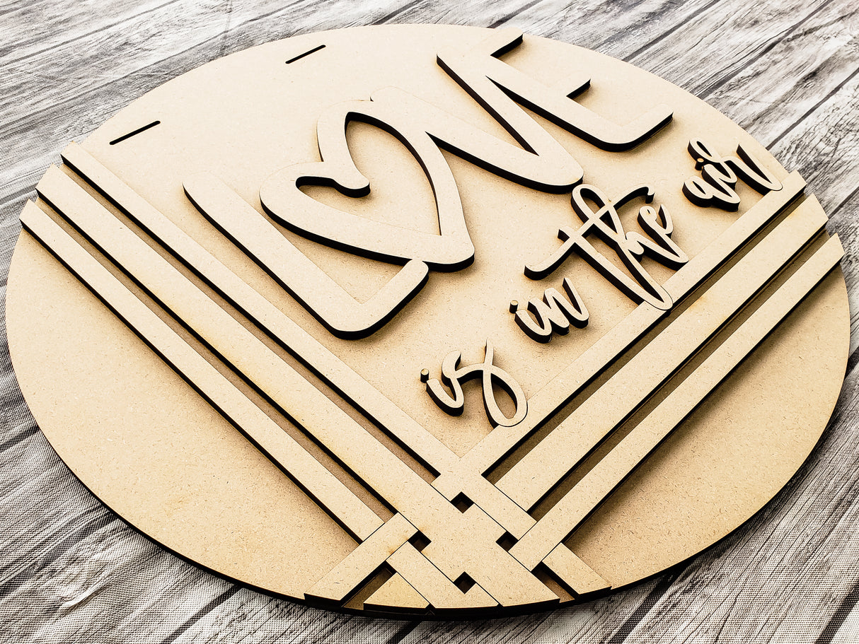 LOVE is in the air Stripes Door Hanger Unfinished Kit