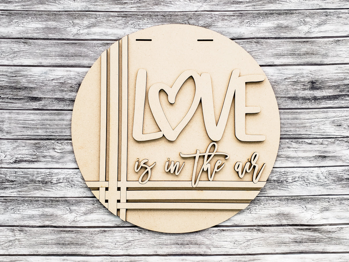 LOVE is in the air Stripes Door Hanger Unfinished Kit