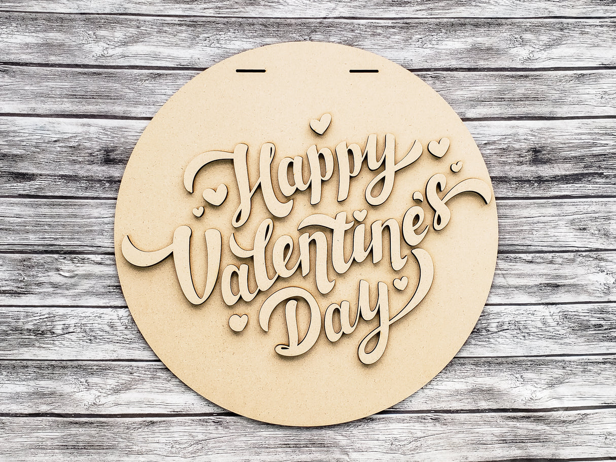 Happy Valentine's Day Big Door Hanger - LEVEL 1