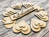 Welcome Heart Wreath Door Hanger - LEVEL 2