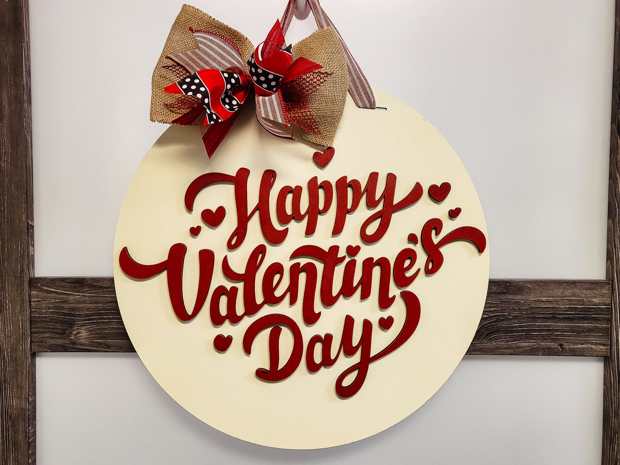 Happy Valentine's Day Big Door Hanger - LEVEL 1