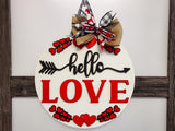 Hello Love Arrow Door Hanger - LEVEL 1