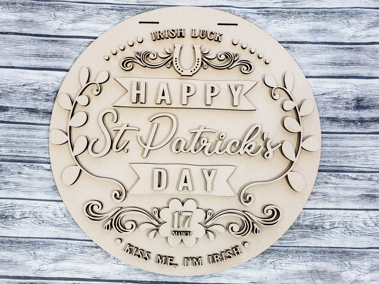 Irish Luck St Patrick's Day Door Hanger - Lvl 2