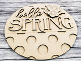 Hello Spring Polka Dots Door Hanger - Lvl 1