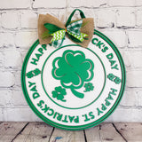 Happy St Patrick's Day Round Rings Door Hanger - Lvl 1