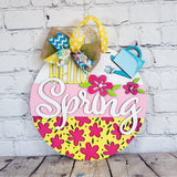 Hello Spring Watering Can Door Hanger - Lvl 2