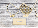Rattan Easter Standing Chick Bunny Egg