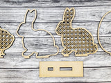 Rattan Easter Standing Chick Bunny Egg