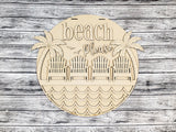Beach Please Door Hanger DIY Unfinished Kit