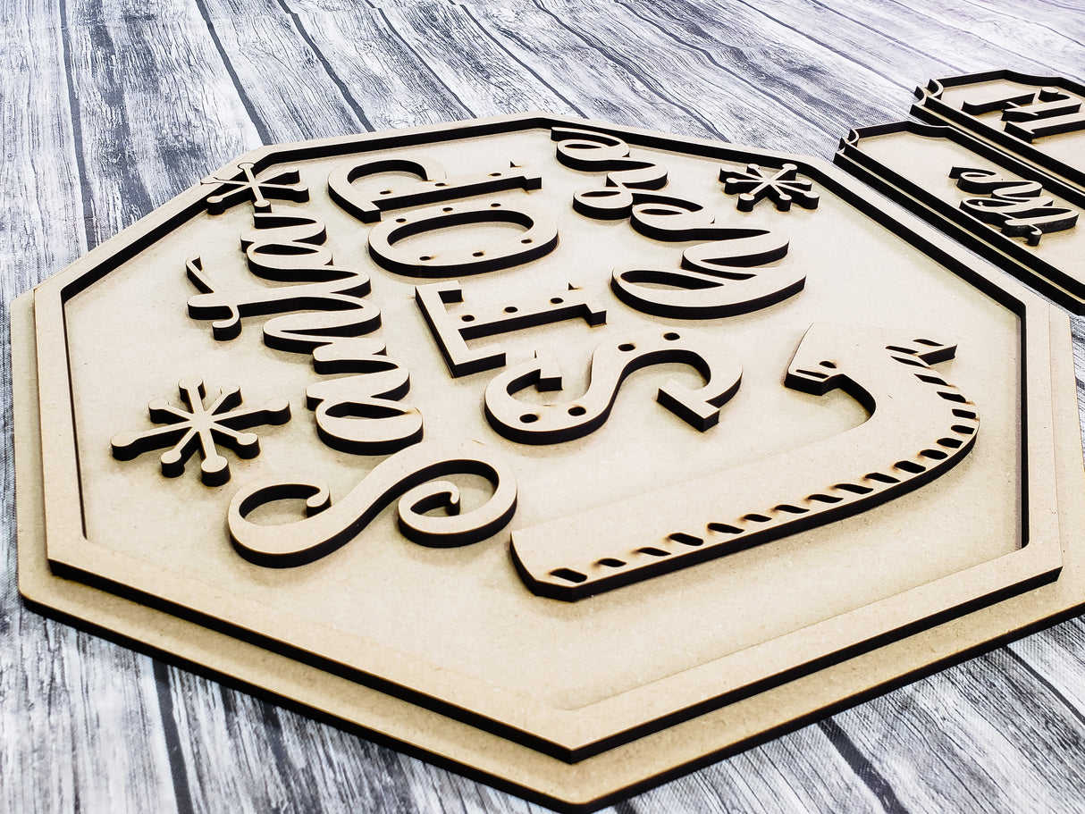 Santa Stop Here Personalized Post Unfinished Kit