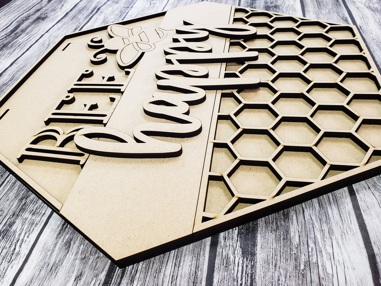 Bee Happy Door Hanger - Lvl 1
