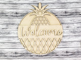 Welcome Pineapple Door Hanger Unfinished Kit