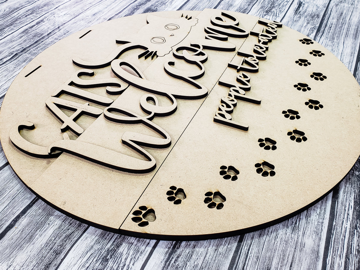 Cats Welcome People Tolerated Door Hanger - Lvl 1