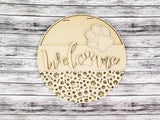 Welcome Dog Paws Door Hanger Unfinished Kit