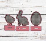 Rattan Easter Chick Bunny Egg SVG