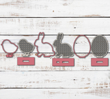 Rattan Easter Chick Bunny Egg SVG