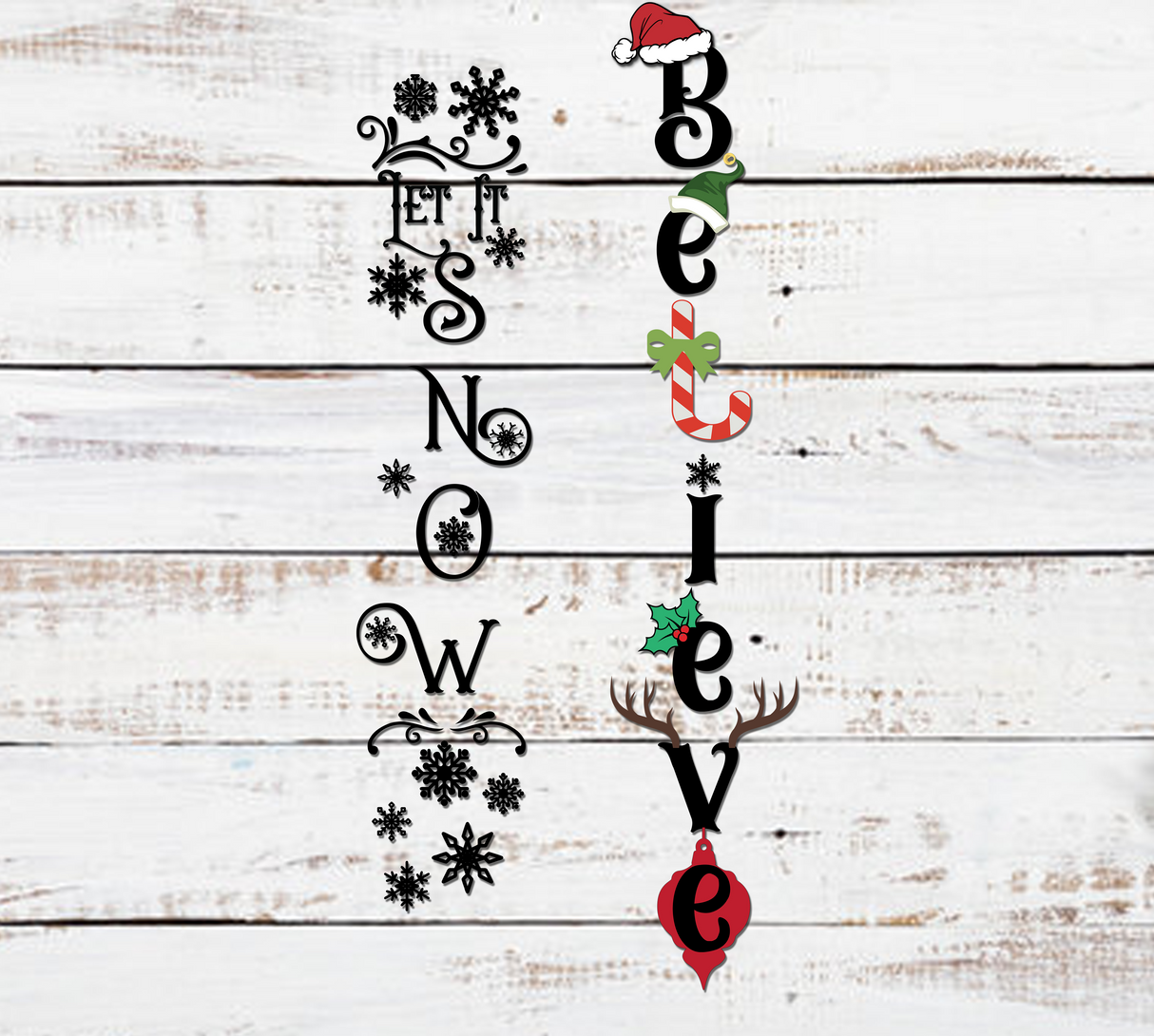 Reversible Holiday Porch Leaner SVG